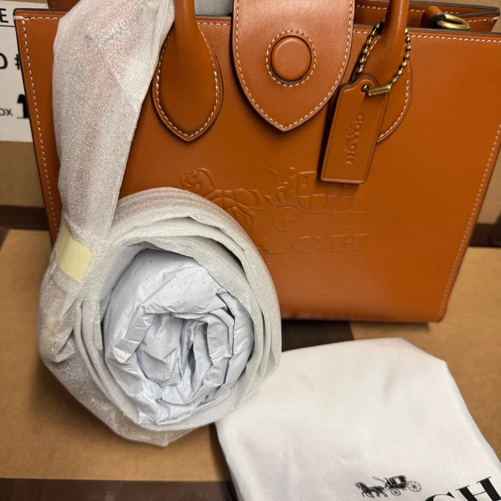 Coach Ace Leather Tote Bag 26 - Burnished Amber - Picture 10 of 11